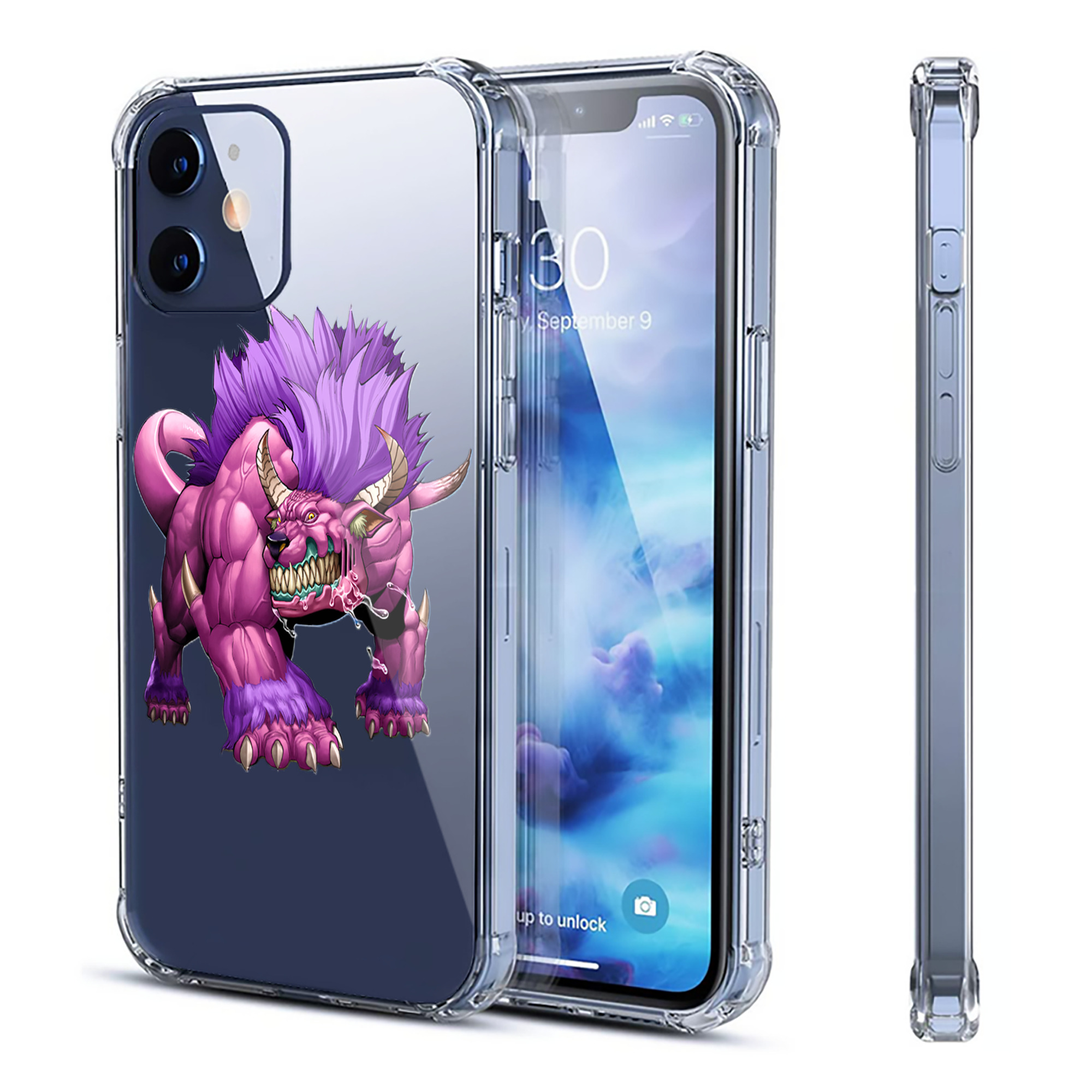 （画像用） 遊☆戯☆王 Yu-Gi-Oh! 【iPhone 12シリーズ対応】透明スマホケース（クリアソフトケース）